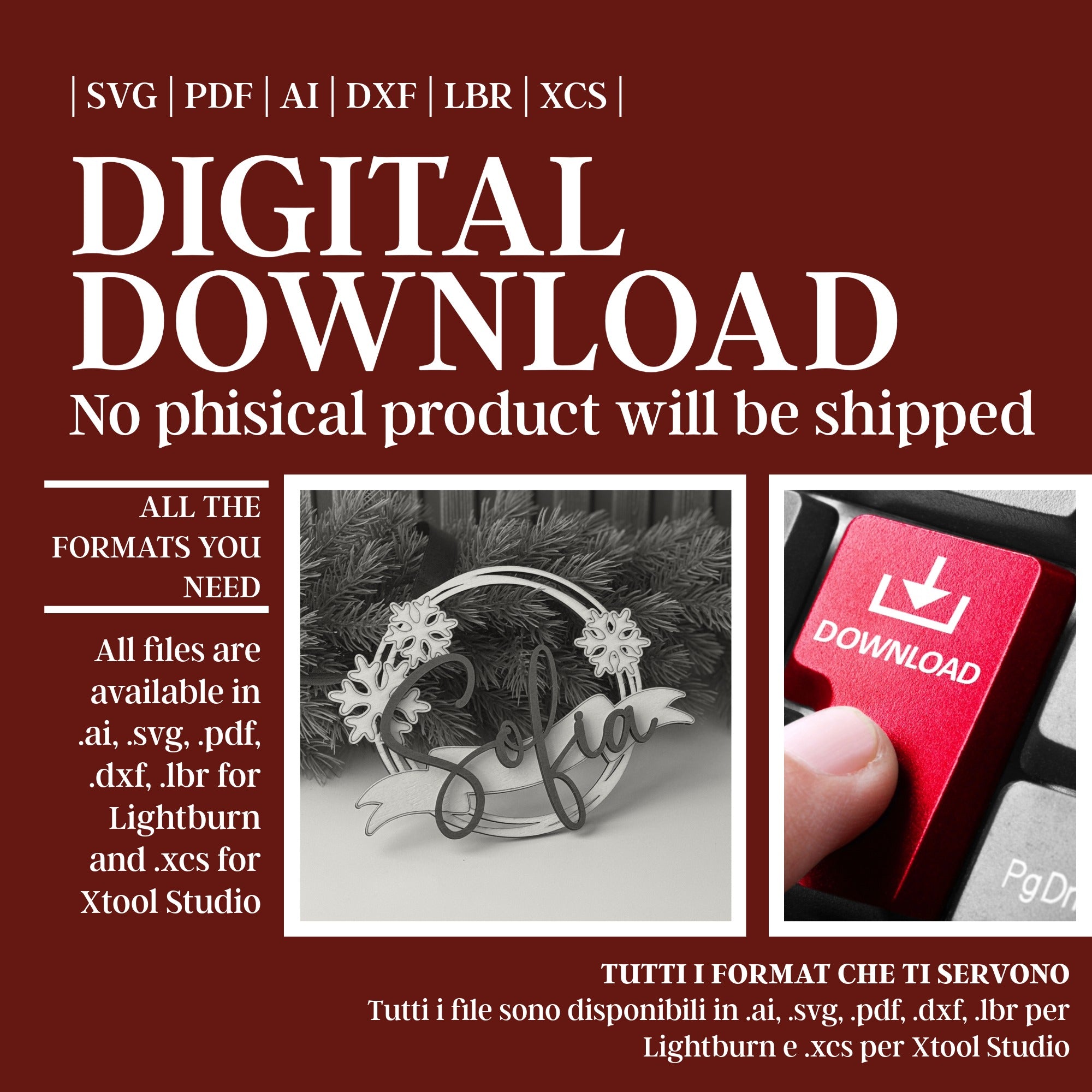 Available file formats – SVG, AI, PDF, DXF, LBR, XCS