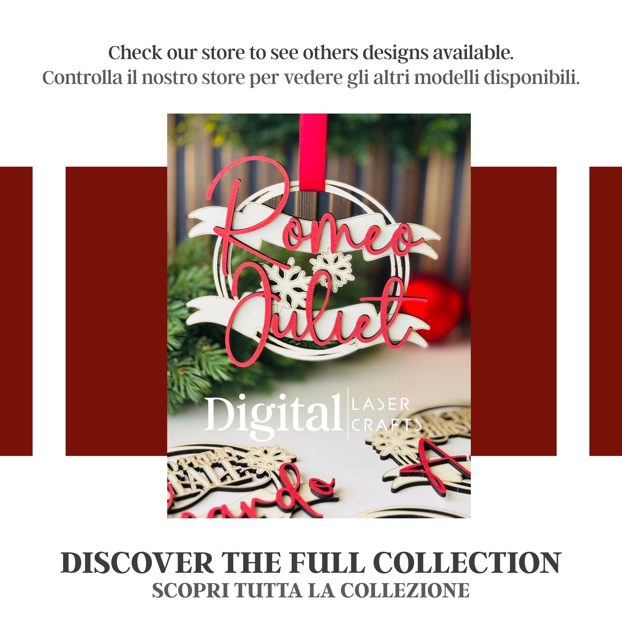 View full collection of romantic laser ornaments