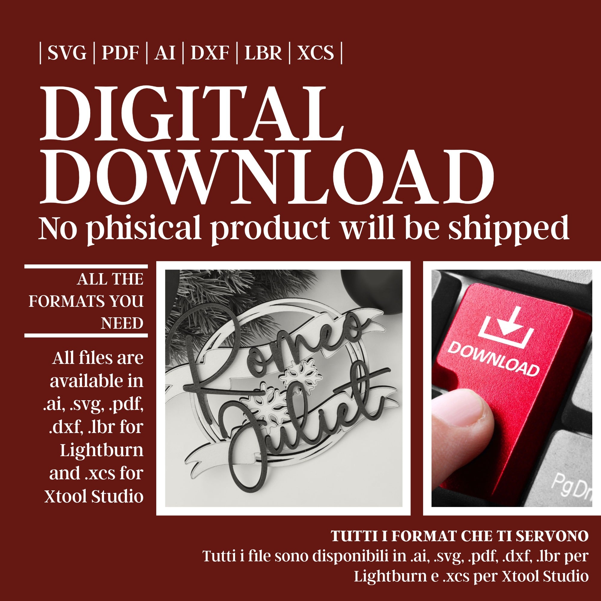 Available file formats – SVG, AI, PDF, DXF, LBR, XCS