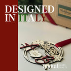 Couple initials wreath ornament – Designed in Italy