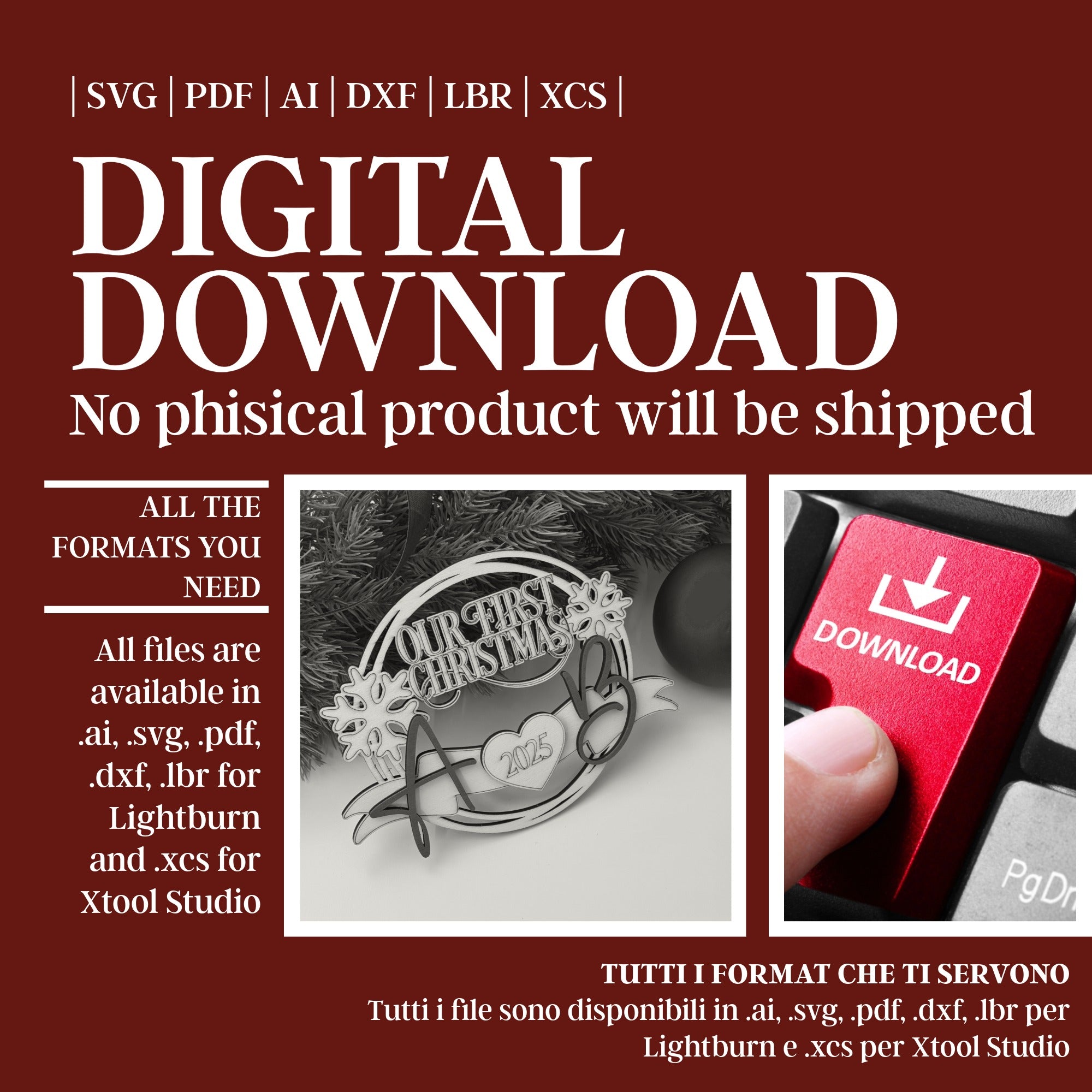 Available file formats – SVG, AI, PDF, DXF, LBR, XCS