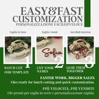 Custom name engraving detail of Merry Christmas laser ornament