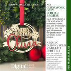 Suggested materials for Merry Christmas laser cut ornament