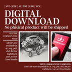 Merry Christmas customizable ornament laser cut file SVG AI DXF PDF LBR XCS