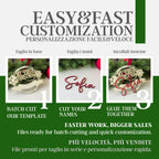 "My First Christmas" Personalized Ornament – Digital Laser Cut File (SVG, AI, PDF, DXF, LBR, XCS for Lightburn & Xtool Studio)