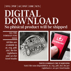 "My First Christmas" Personalized Ornament – Digital Laser Cut File (SVG, AI, PDF, DXF, LBR, XCS for Lightburn & Xtool Studio)