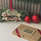 "My First Christmas" Personalized Ornament – Digital Laser Cut File (SVG, AI, PDF, DXF, LBR, XCS for Lightburn & Xtool Studio)