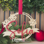 “Wreath ornament digital laser file – Designed in Italy”